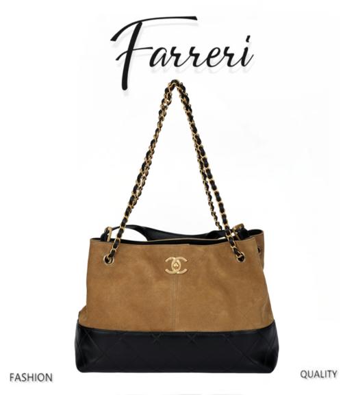 香奶奶 25A麂皮购物袋单肩手提包 商品图0