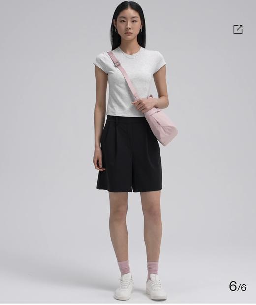 LULU 春夏女士褶皱西裤款高腰中裤短裤五分裤 Z-15829 商品图2