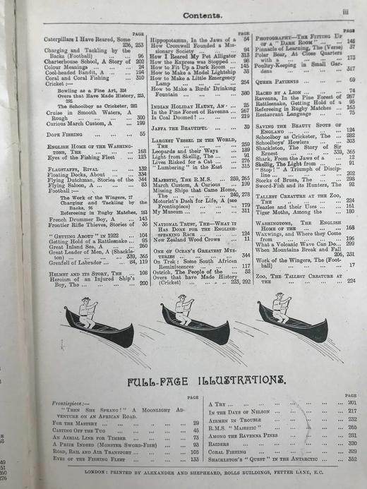 1922年 年轻的英格兰杂志 数百幅版画插图 漆布精装16开 商品图5