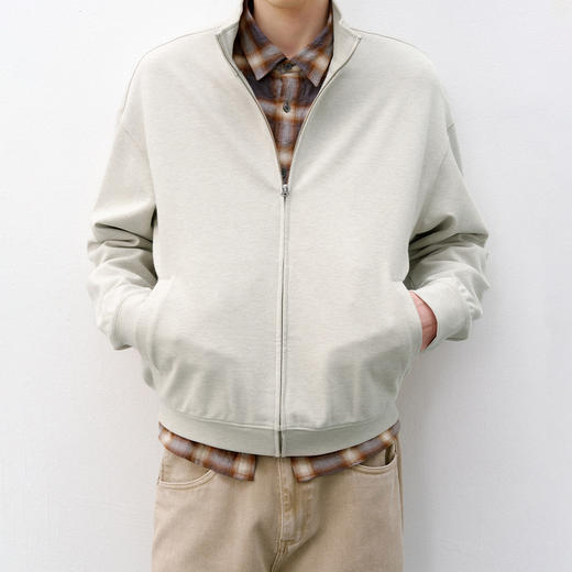 714street莫代尔松弛感立领夹克2026春季老钱风cleanfit外套男款 商品图3