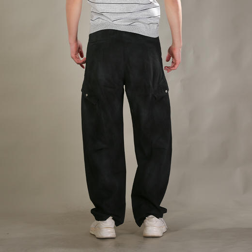 DRONKOO 2026 抽绳满幅刷漆印花两侧袋盖轻工装中厚工装长裤 商品图4