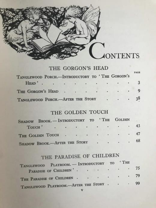 约20世纪早期 霍桑《神奇故事集》 鬼才拉克姆24幅手工贴图 漆布精装16开 商品图3