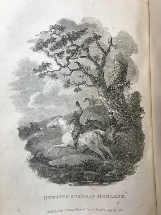 1824年 体育杂志：赛马、狩猎及其他趣味消遣活动月刊 数十幅版画擦图 真皮精装大32开 商品图8