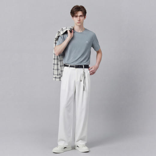 【瞬间凉感&抗起球&含棉】圣得西短袖男款2026新款夏季高质量t恤 商品图4