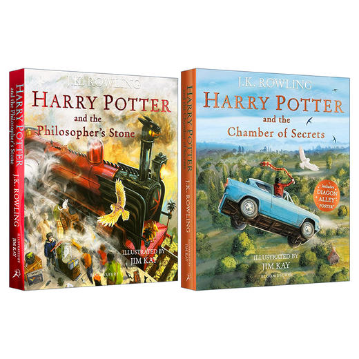 华研原版 哈利波特1-2平装彩绘版 哈利波特与魔法石英文原版小说 Harry Potter and the Philosopher’s Stone 插图平装版 JK罗琳 商品图0