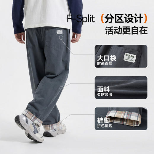 【纯棉】Bluem中大童裤子春装男童休闲裤2026春季新款儿童长裤Z6AKZ193 商品图2