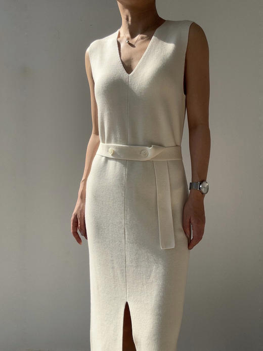 FREY｜KT073 PORTO knit dress [ 白 ] 商品图0