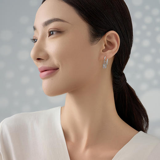 方糖双环耳环-银BRS-193 商品图1