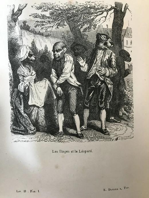 【法语】1846年 弗洛里安寓言 20幅趣味版画插图 漆布精装32开 商品图7