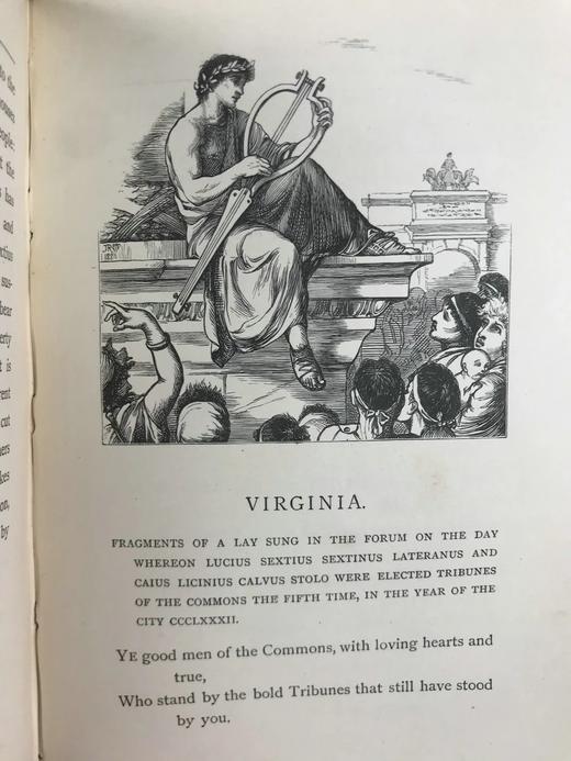 1887年 麦考莱勋爵《古罗马谣曲集》 41幅精美插图 全真皮精装32开 商品图14