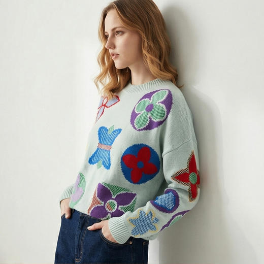 【咕咕同款】PALUOPO/PL圆领女衫ET20111R-A/约重430g帕罗 商品图9