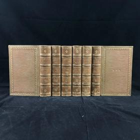 手工特装本百年纪念版！1870年 华兹华斯诗集（全6卷） 1幅肖像插图 全真皮精装36开