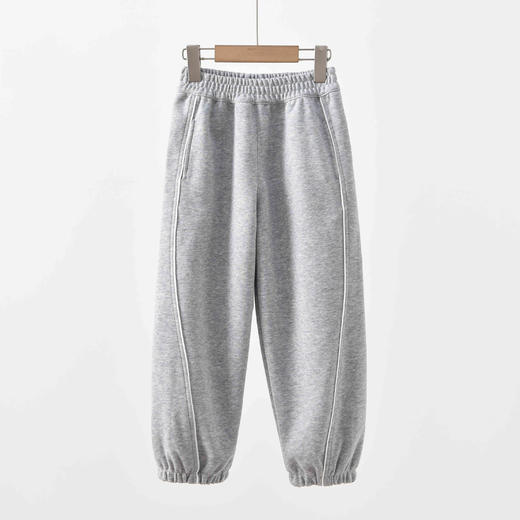 26年新款双压条运动针织束脚裤中大童宽松休闲织带毛圈卫裤校园长裤 商品图4