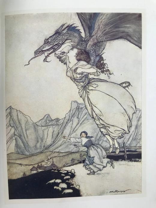 约1910~1920年代 协约国童话集 鬼才拉克姆12幅彩色与大量黑白文间插图 漆布精装大32开 商品图13