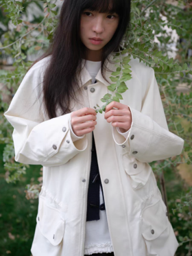 步履不停/6A23172C/一手长立体多口袋工装外套