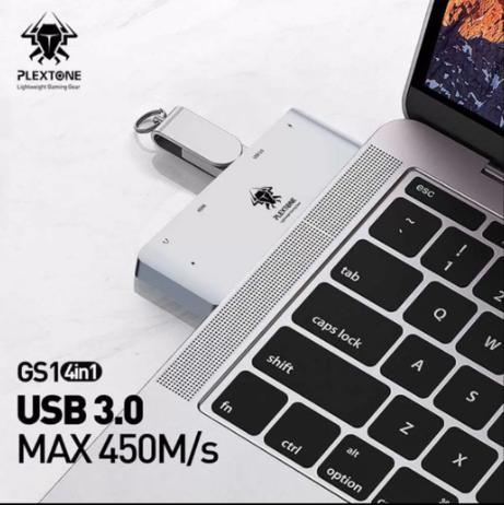 台系PLextone浦记 4合一 C口拓展坞 USB3.0/TypeC/HDMI/AUX输出  windows/Mac兼容 商品图1