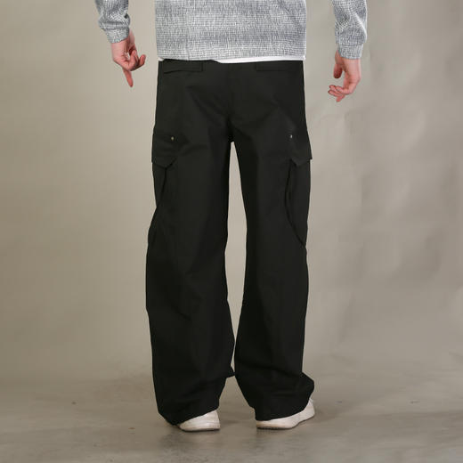 DRONKOO 2026 抽绳松紧腰两侧大袋盖膝盖捏褶中厚工装长裤 商品图4