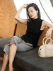 TR她热 松弛主义 黑色纯羊毛显瘦气质百搭通勤堆堆领无袖针织背心 商品缩略图3