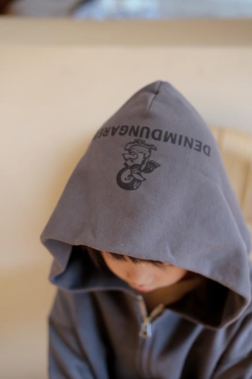 2026春秋DD同款！日系小众儿童复古水洗做旧印花企鹅连帽卫衣外套！ 商品图1