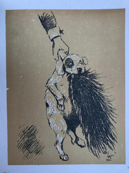 1921年 伊曼纽尔《小狗的一天》 塞西尔·奥尔丁精美插图 布脊精装36开 商品图14