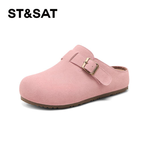 星期六26春新款复古单扣厚底增高勃肯拖SSE1110C51 商品图10