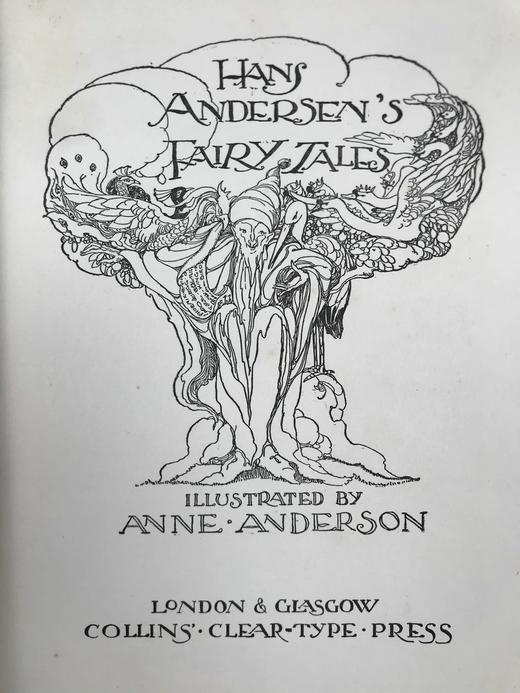 约1920年代 安徒生童话 安妮·安德森8幅彩色手工贴图与大量黑白插图 布面精装16开 商品图3