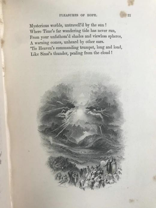 1851年 托马斯·坎贝尔诗歌全集 透纳20幅版画插图 真皮精装32开 商品图8