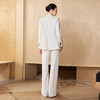 IWY/米白色极简风西装外套女春季新款职业装气质微喇裤两件套CP2728 商品缩略图4