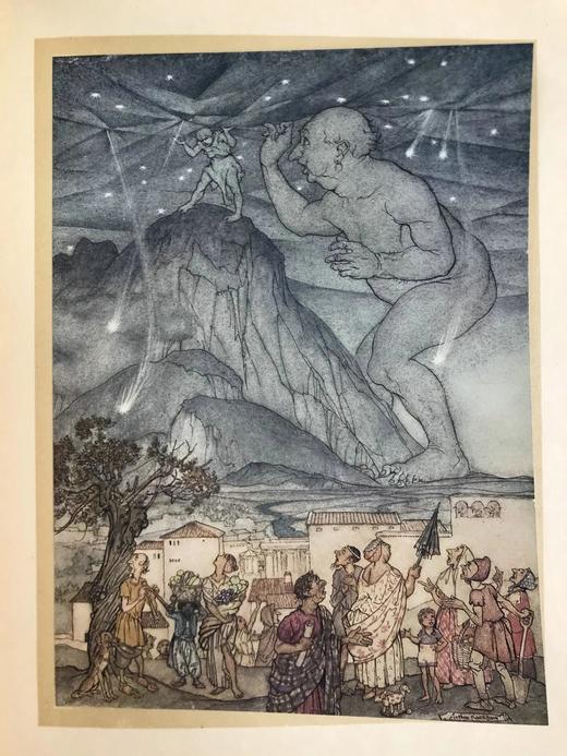 约20世纪早期 霍桑《神奇故事集》 鬼才拉克姆24幅手工贴图 漆布精装16开 商品图12