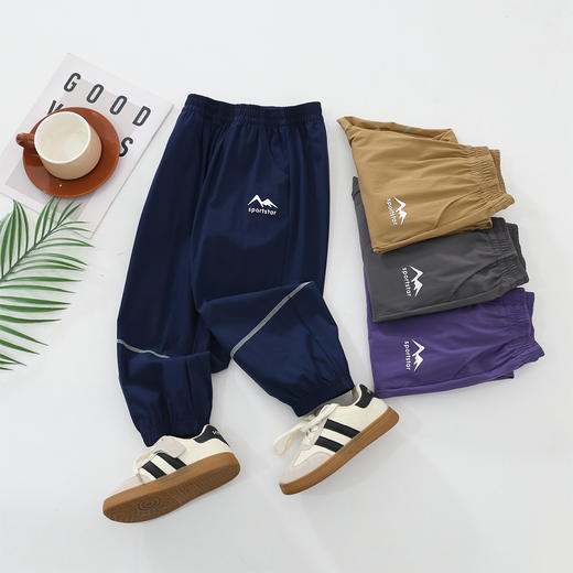 【轻氧户外，运动活力】【吸湿速干，四面弹】春季新款儿童轻氧气山系户外机能运动空气裤中大童速干束腿环线空气裤 商品图6