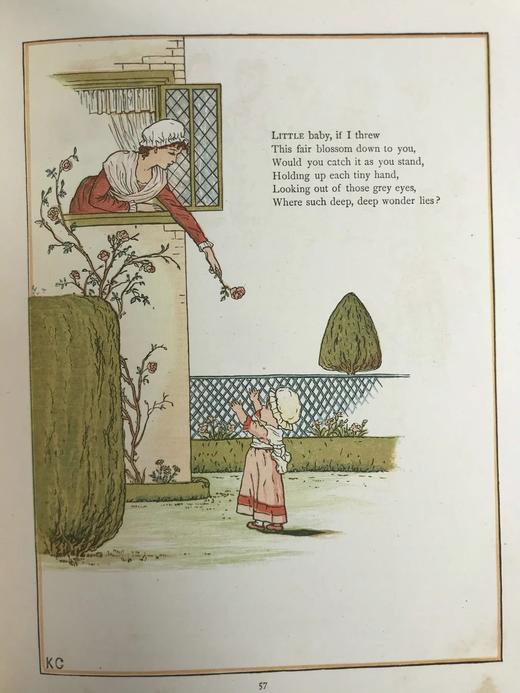 约19世纪后期 凯特·格林纳威《窗下：童画与童谣集》 数十幅精美彩色插图 精装18开 商品图7