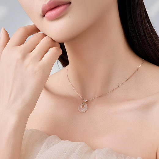 玉髓平安扣项链-金BXS-118 商品图2