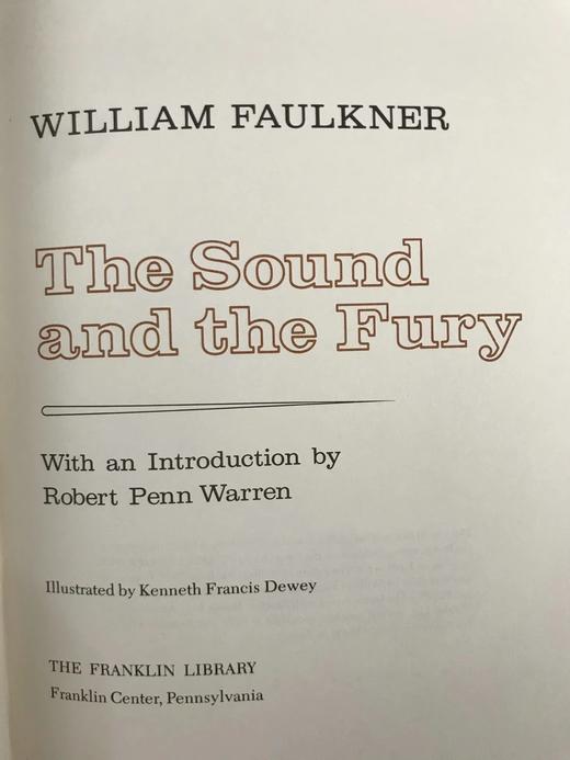 福克纳《喧哗与骚动》 约6幅插图 精装大32开 商品图2