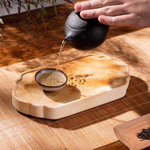 巴蜀汉陶·仿汉砖马年系列干泡茶承，将非遗做成专利，马年驮元宝设计，马踏山河吸水聚气 商品图8