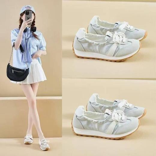 阿甘鞋女春夏季平底德训鞋复古百搭轻便小白鞋浅口休闲女鞋36-40 商品图0