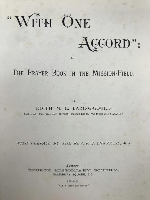 1899年 巴林-古尔德《同心合意：传教公祷书》 数十幅插图 漆布精装大32开 商品图3