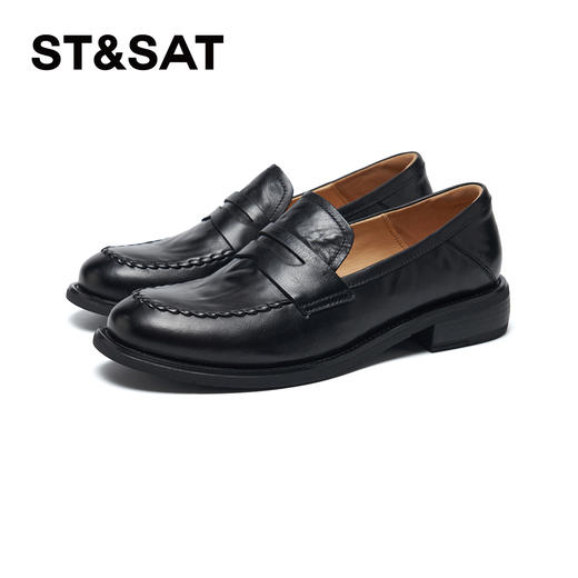 星期六26春新款学院风百搭一脚蹬乐福SSE1111191 商品图8