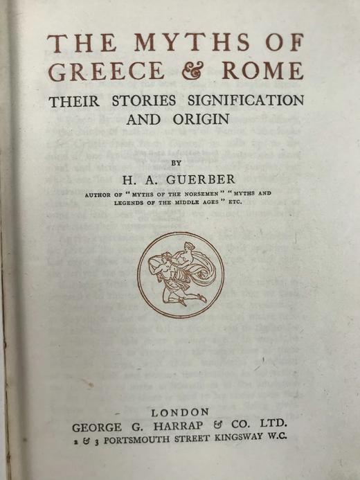 含藏书票！1920年 希腊与罗马神话 数十幅插图 漆布精装大32开 商品图3
