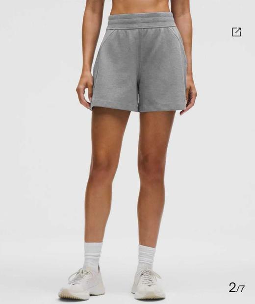 LULU 华夫格春夏女士高腰中裤短裤五分裤 Z-15830 商品图0