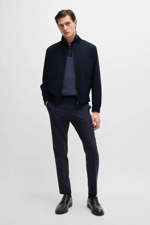 【超惠秒】BOSS 男士弹棉羊毛刺绣简约质感夹克外套 12071 商品图9