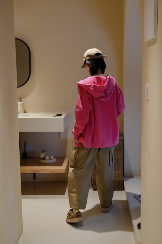 2026春秋DD同款！日系小众儿童复古水洗做旧印花企鹅连帽卫衣外套！ 商品图3