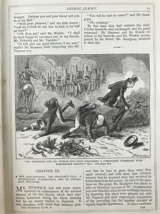 约19世纪后期 狄更斯《匹克威客俱乐部》 菲兹57幅插图 漆布精装18开 商品图14