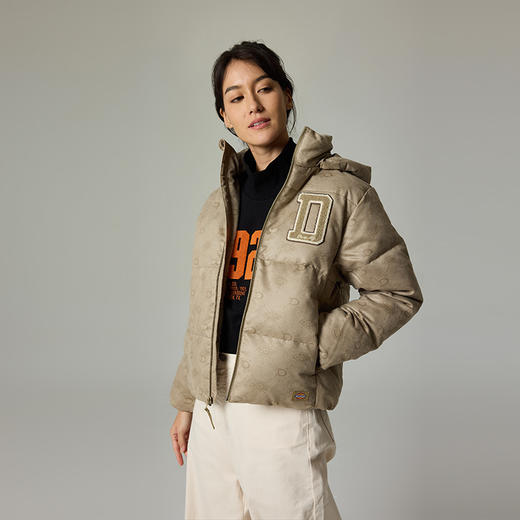 Dickies小LOGO休闲百搭舒适满印羽绒服 羽绒服女 DK0A87FB 商品图0