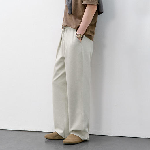 714street微宽松肌理感莫代尔卫裤男2026春季日系修腿显瘦休闲裤 商品图0