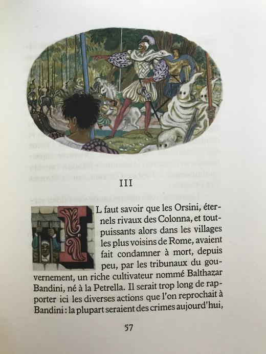 【法语】限量1530册！1942年 司汤达《卡斯特罗修道院》 乔治·莱帕装饰派艺术彩色插图 平装18开带书匣 商品图10