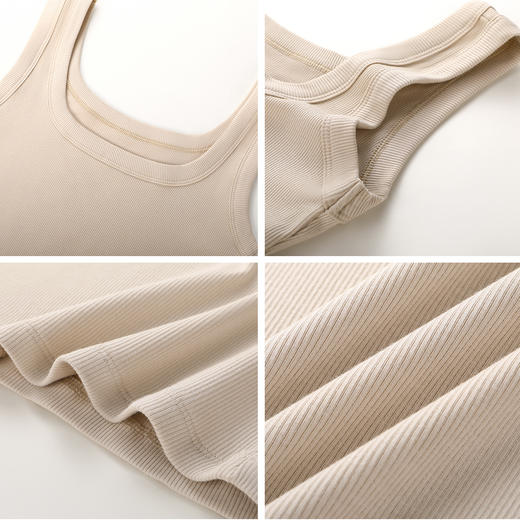 C2-【适合70-120斤】【修身显瘦】【方领显锁骨 加高腋下遮副乳】小背心西装内搭瑜伽运动背心无袖吊带女 夏遮副乳工字打底  淑清自如 商品图7