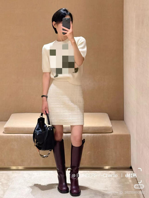 初九上新 马年穿战马 26ssBBR战马徽标 羊绒短袖套头衫 我穿XL 商品图8