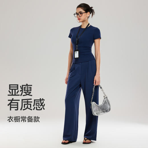 科里芙夏季紧身显瘦短袖女辣妹短款修身上衣健身休闲内搭T恤 商品图2