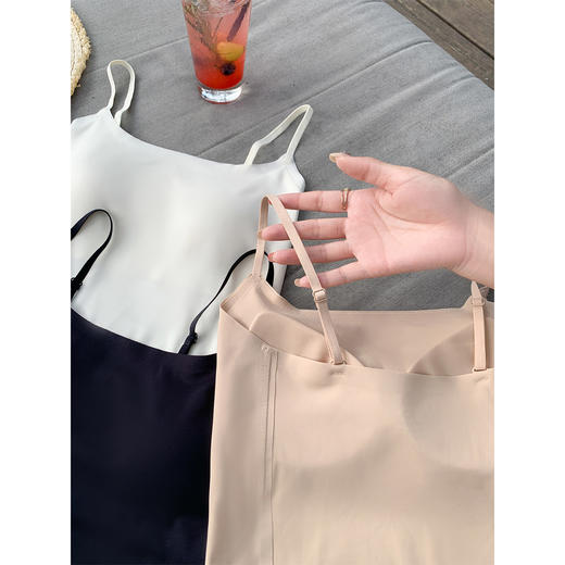 <曾小咸推荐>纯色无痕内衣短款长款吊带 商品图1