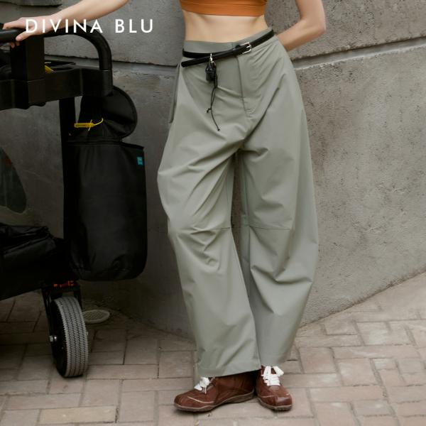 DIVINA BLU 马赛系列 迪唯纳褶裥弯刀长裤S144